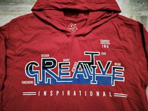 Red Graphic Print Hoodie