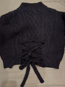back bow tie sweater