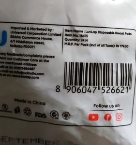 Luvlap Disposable Breast Pads