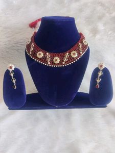 Elegant Necklace Set,(silver set)