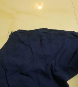 L Size Mirror Work Blue Kurti