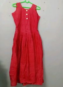 Red Polka Dots Frock