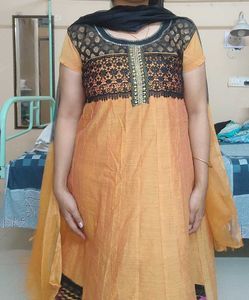 Brown & Black Salwar Suit