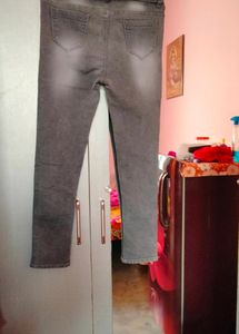 Grey Jeans Length -35 Inch