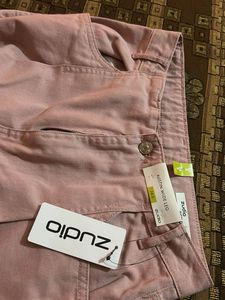 Pink Wide-Leg Denim Pants It Is Fit Size 28to32