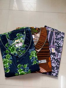 XL Cotton Nighty Combo Of 3