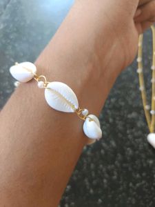 Hand made real seashell - gold plated jewellery se