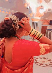 Red &amp; Gold Saree