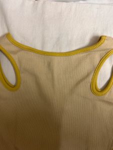 Studiofit By Westside- Styled Ribbed Top ( New)