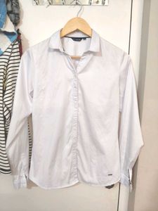 Allen Solly White Satin Finish Shirt