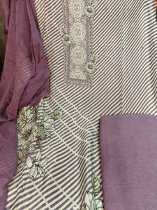 Beautiful Embroidered Crepe Dasheen Suit