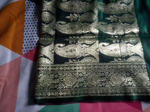 Pure Benarasi Saree(pink&amp; Green)