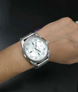 Fastrack Quartz Analog Silver Dial Stainless Steel