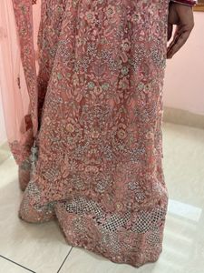 Peach Lengha For Wedding And Engagement