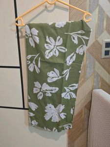 Olive Green Floral Co-ord Set