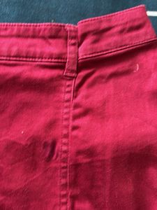 Button-Front Denim Skirt