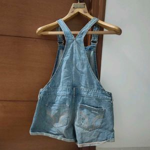 Hollister Denim Short Overalls