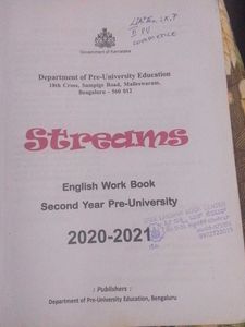 Streams English Workbook II PUC