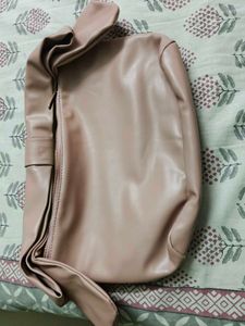 Blush Faux Leather Clutch