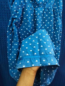 cute heart patterned dress🩵