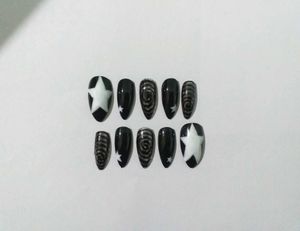 Press on Nails(Black Galaxy)