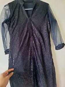 Jet BLACK Full Sequence Kurti