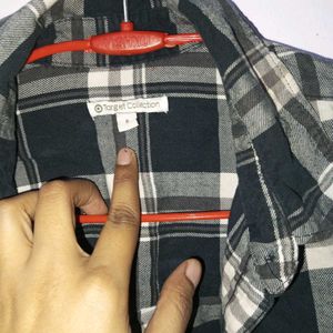 Black Chek Shirt Wimens