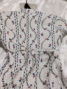 Printed Tie Neck Top