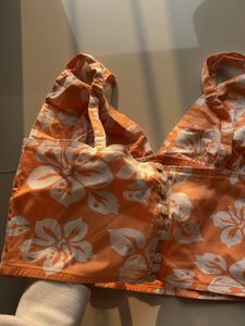 Orange Floral Top
