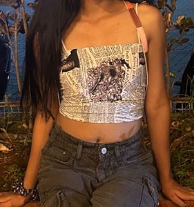 Newspaper Print Cami Top