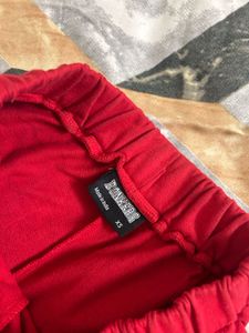 Red Graphic Print Lounge Pants