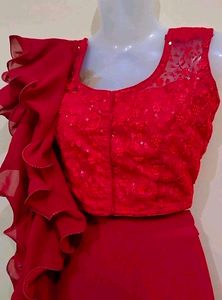 Price Drop✨Maroon Ruffled Plazzo Dress💐💕