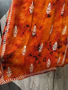 Orange Embroidered Kurta