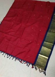 maroon colour pure kanchi pattu saree