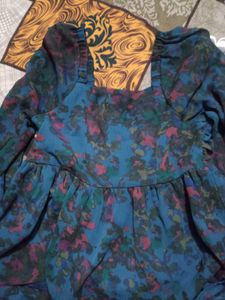 Harpa Blue Floral Top