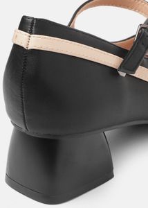 Allen Solly women black &amp; peach block pumps
