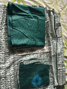 Green &amp; White Unstitched Suit