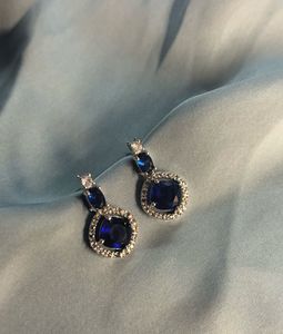 Blue American Diamond Jewellery set