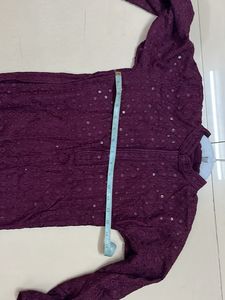 Maroon Kurta with Embellishments