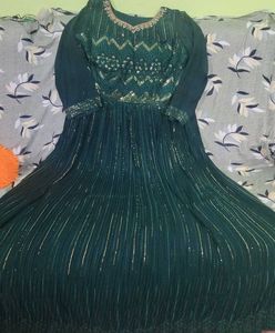 Emerald Green Ethnic Gown XL