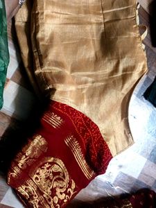 Zari Borders Embroidery  Saree Blouse  size 44