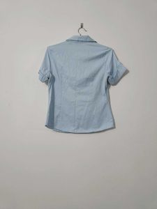 Light Blue Short Sleeve Button Up Shirt