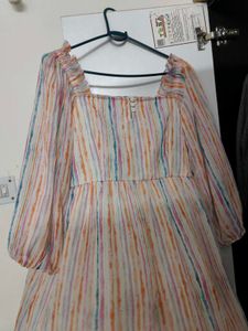 Striped Long Sleeve Dress