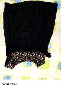 Embroidered Black Top