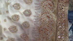 Heavy Work Georgette Saree With Running Blouse