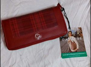 Caprese Red Plaid Wallet
