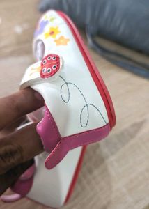 Baby Girl Shoes - White &amp; Red