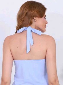 Light Blue Halter Top