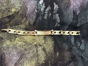 Golden Plated With Diamond Work Allah Name Braclet