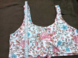 Floral Print,42, Crop Top,🖤